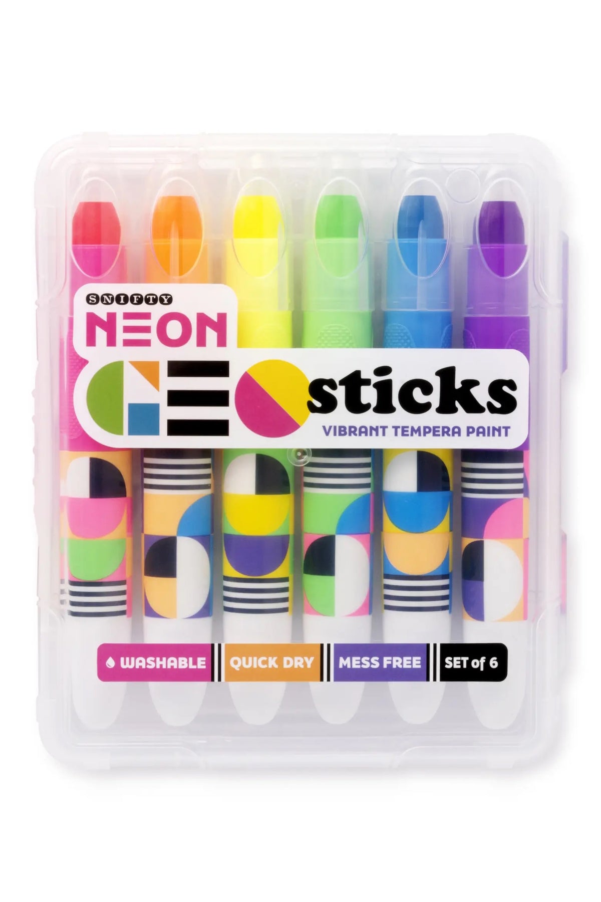 Geo Sticks Vibrant Tempera Paint Sticks  Neon