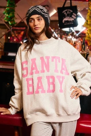 Santa Baby/Santa's Fav Reversible Mockneck