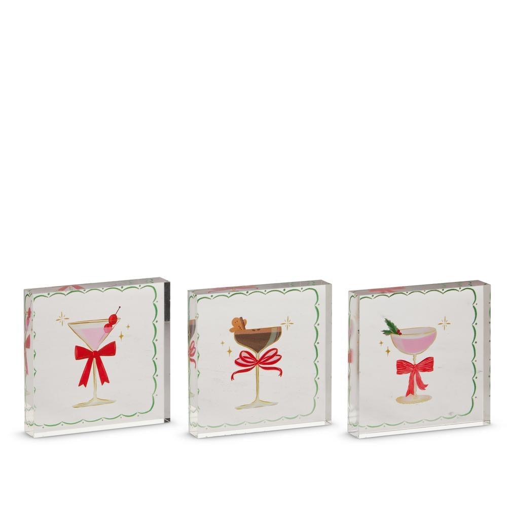4" Everything Nice Cocktail Acrylic Block