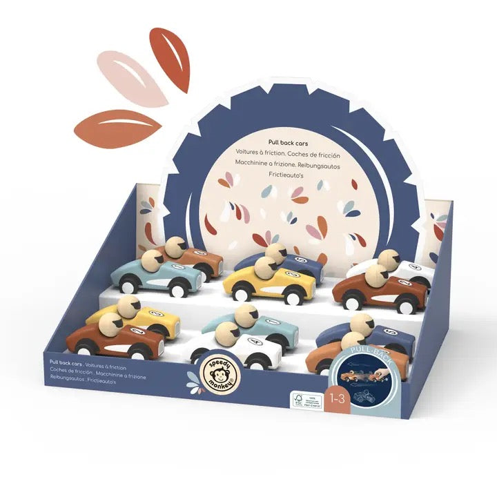 Speedy Monkey Pull Back Racing Car