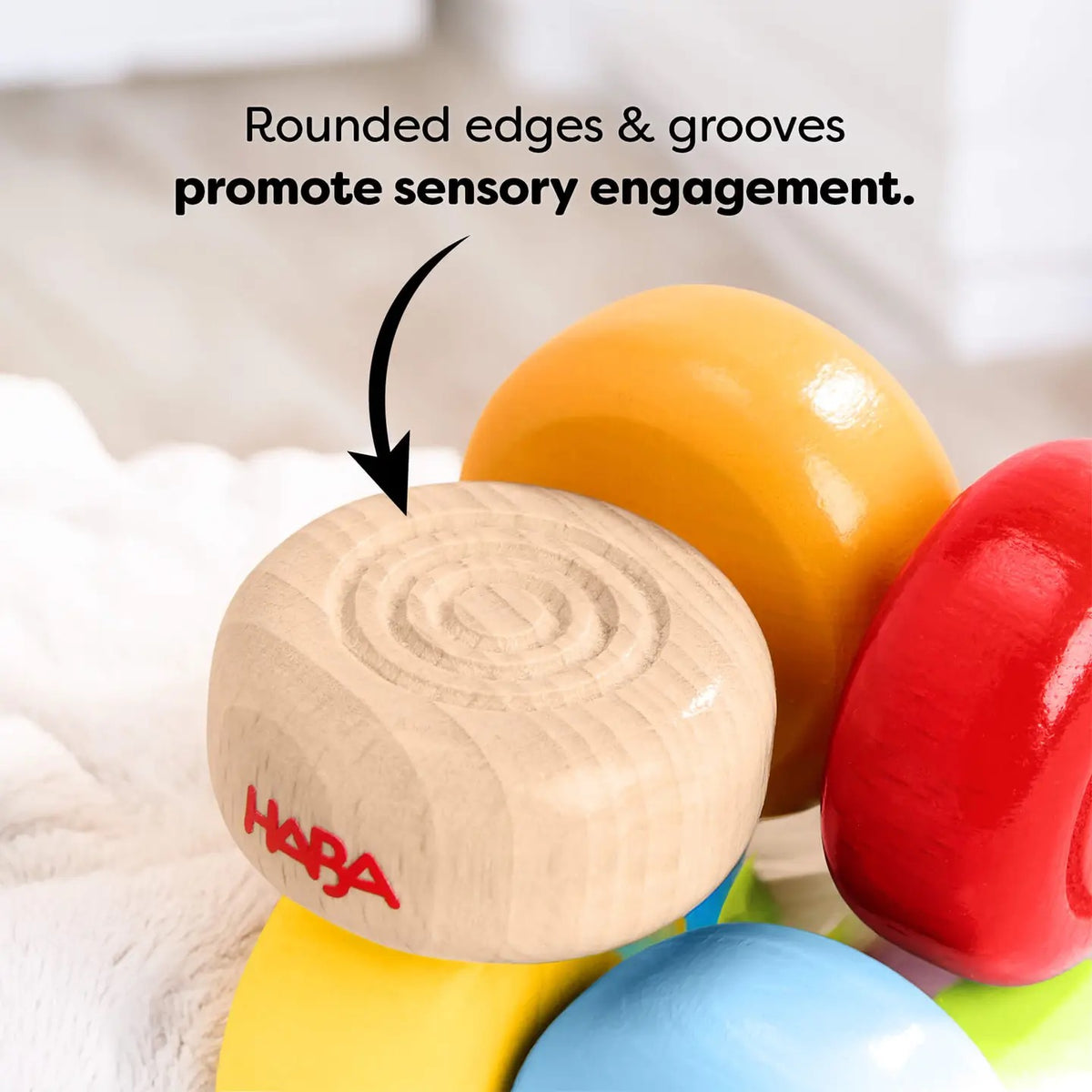 Color Drops Wooden Grasping and Teething Toy