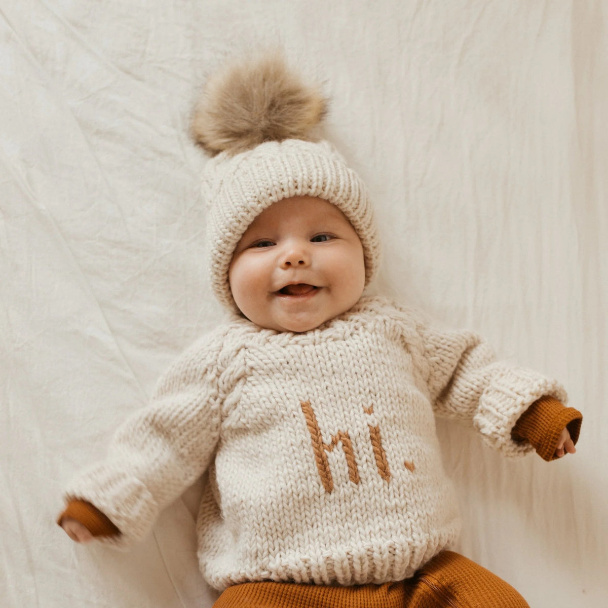 Hi Pecan Crewneck Sweater