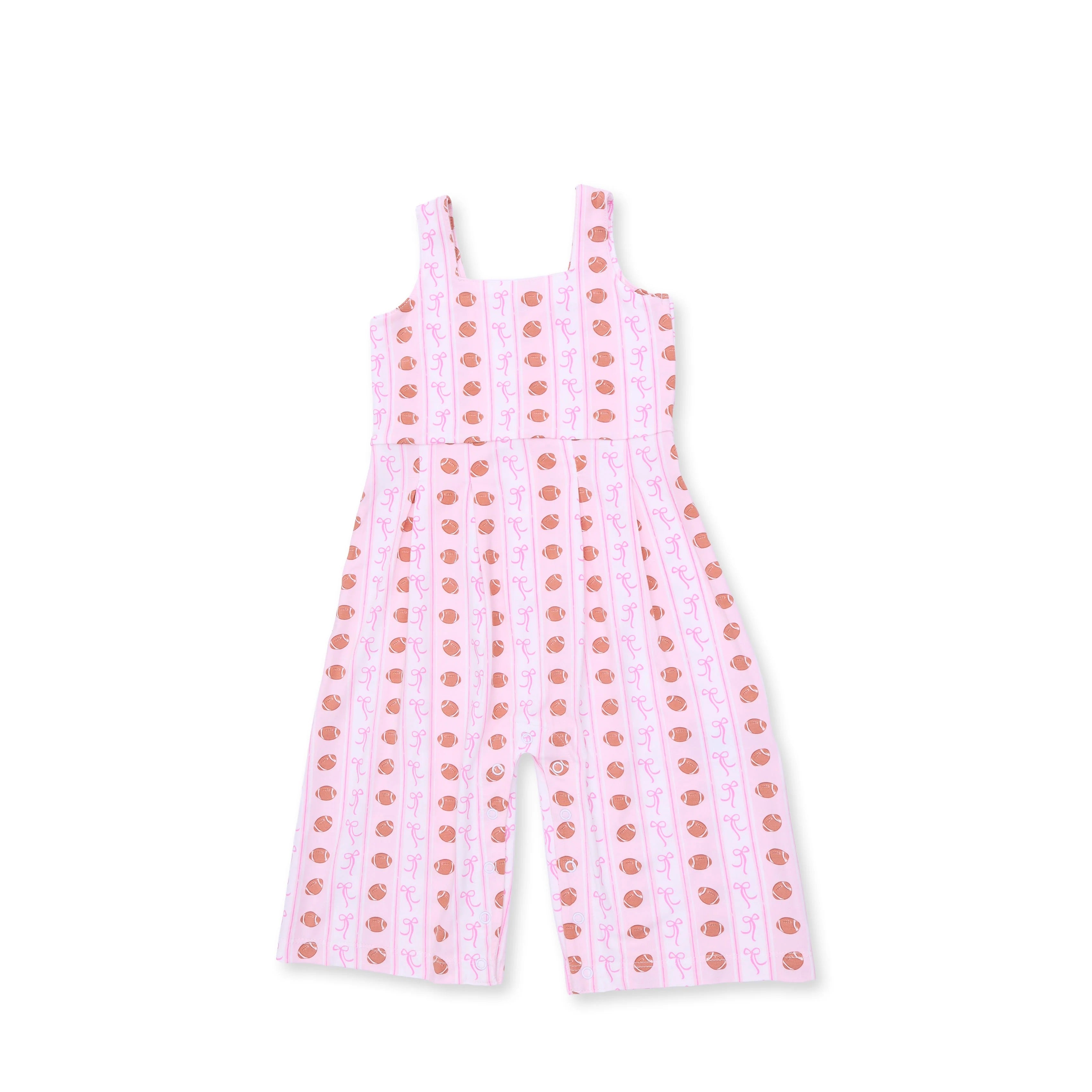 Football Bow Stripe - Wide Leg Jumpsuit