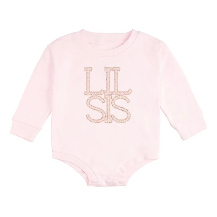 Lil Sis Pearl Patch LS Bodysuit
