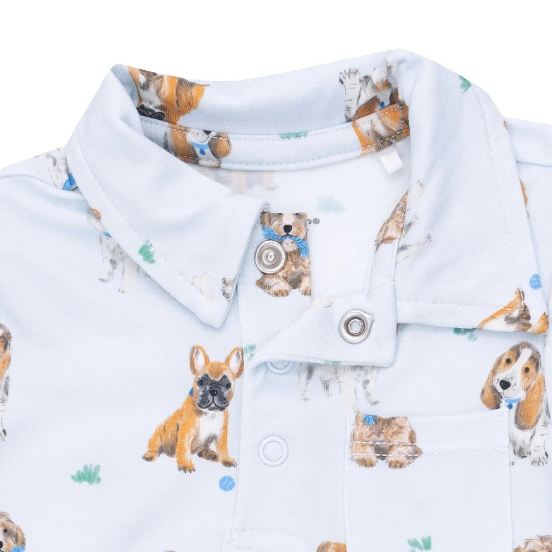 Bestie Dogs Blue - Polo Romper