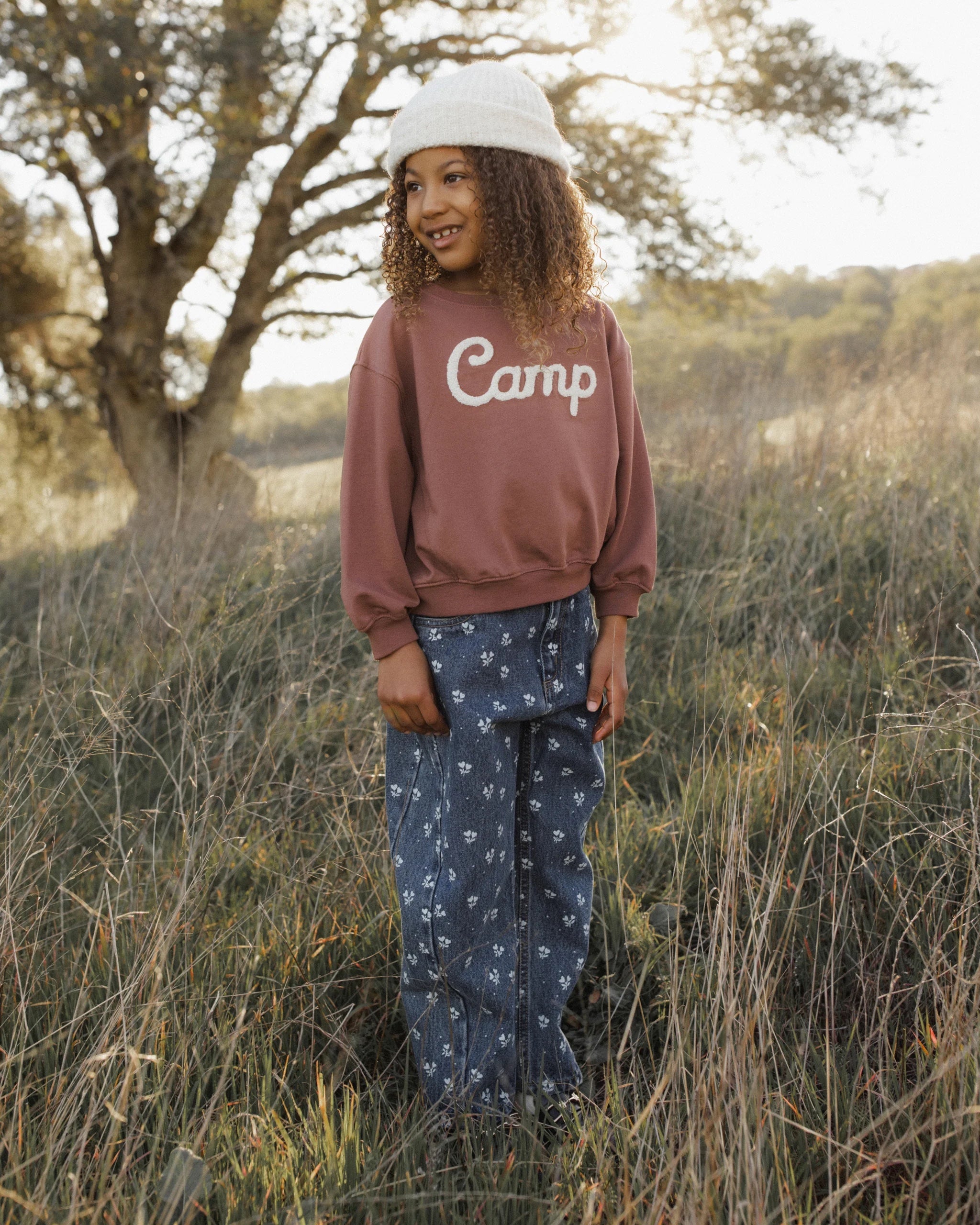BARREL PANT HEART DITSY