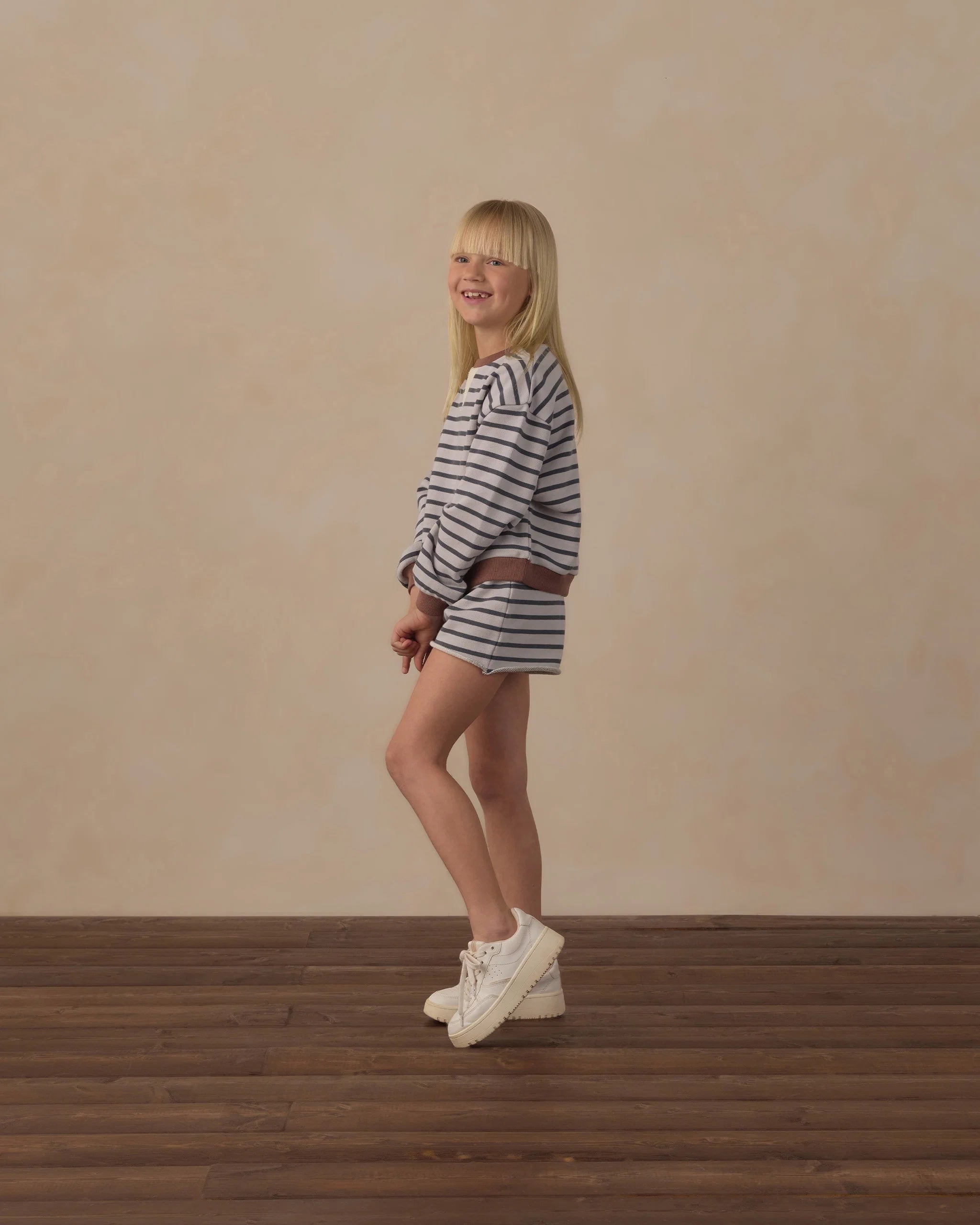 SWEAT SHORT MIDNIGHT STRIPE