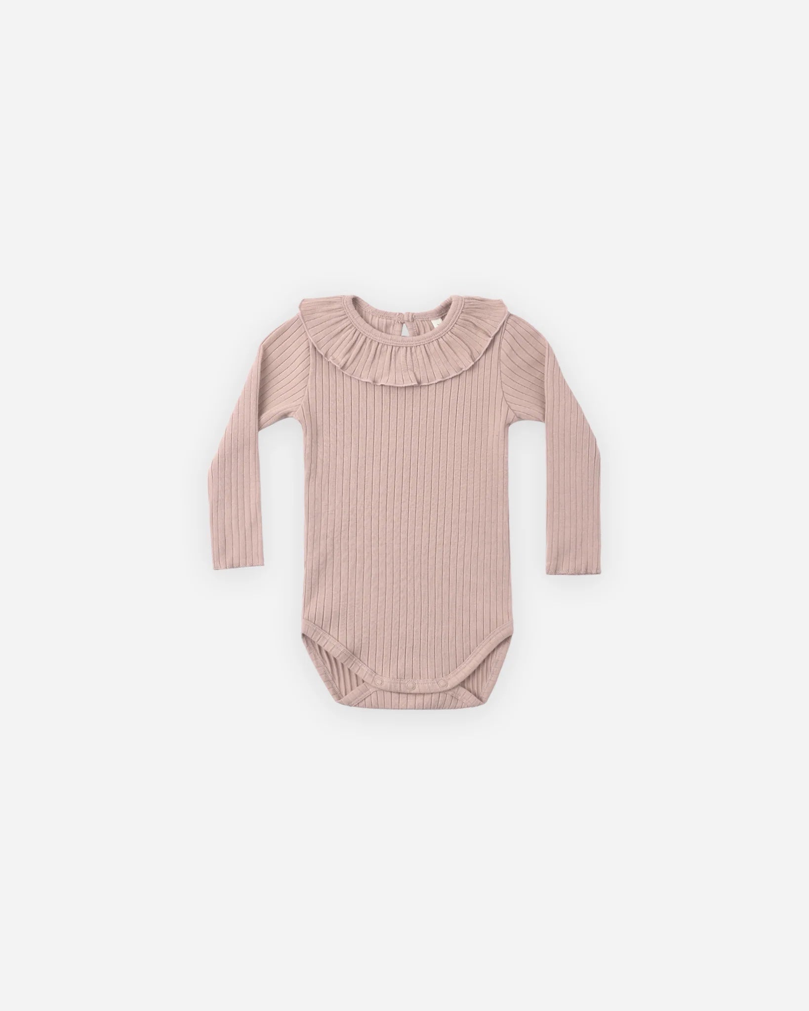 RUFFLE COLLAR BODYSUIT ROSEWOOD