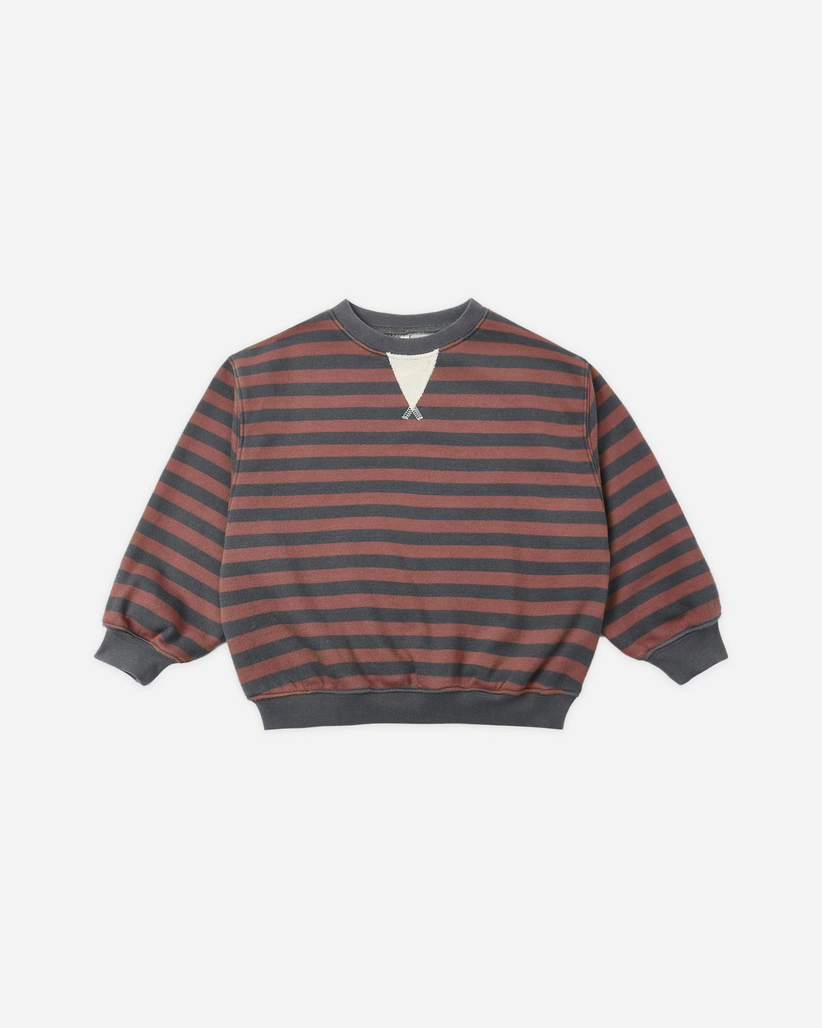 OVERSIZED CREW MULBERRY STRIPE