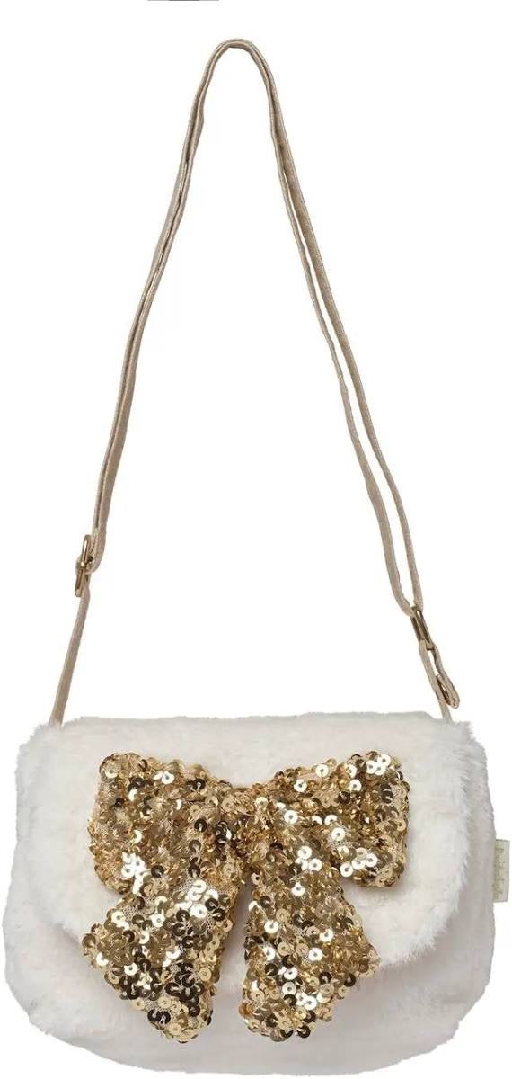 Sequin Bow Fluffy Bag
