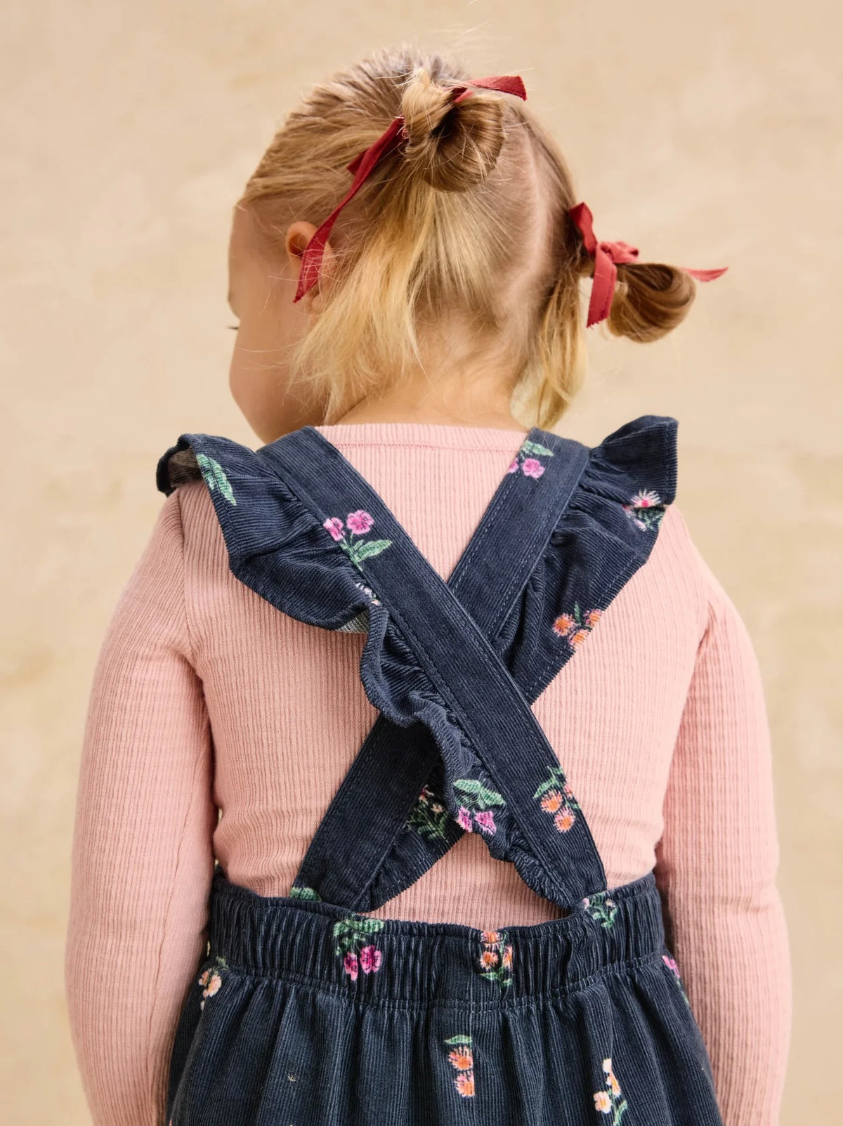 Tea Corduroy Ruffle Baby Overalls