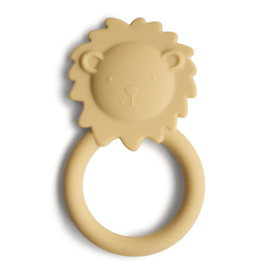 Mushie Soft Yellow Lion Teether