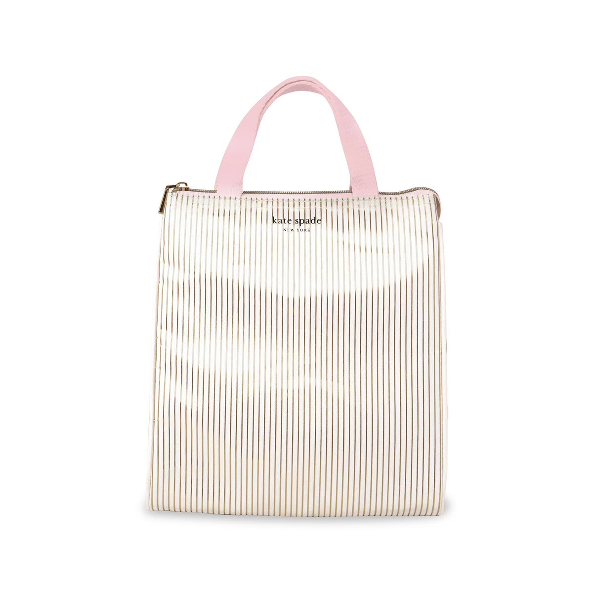 Kate Spade Lunch Bag Gold Pinstripe