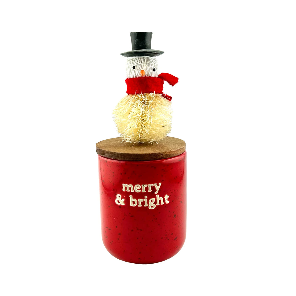 Christmas Bottle Brush Topper Candle