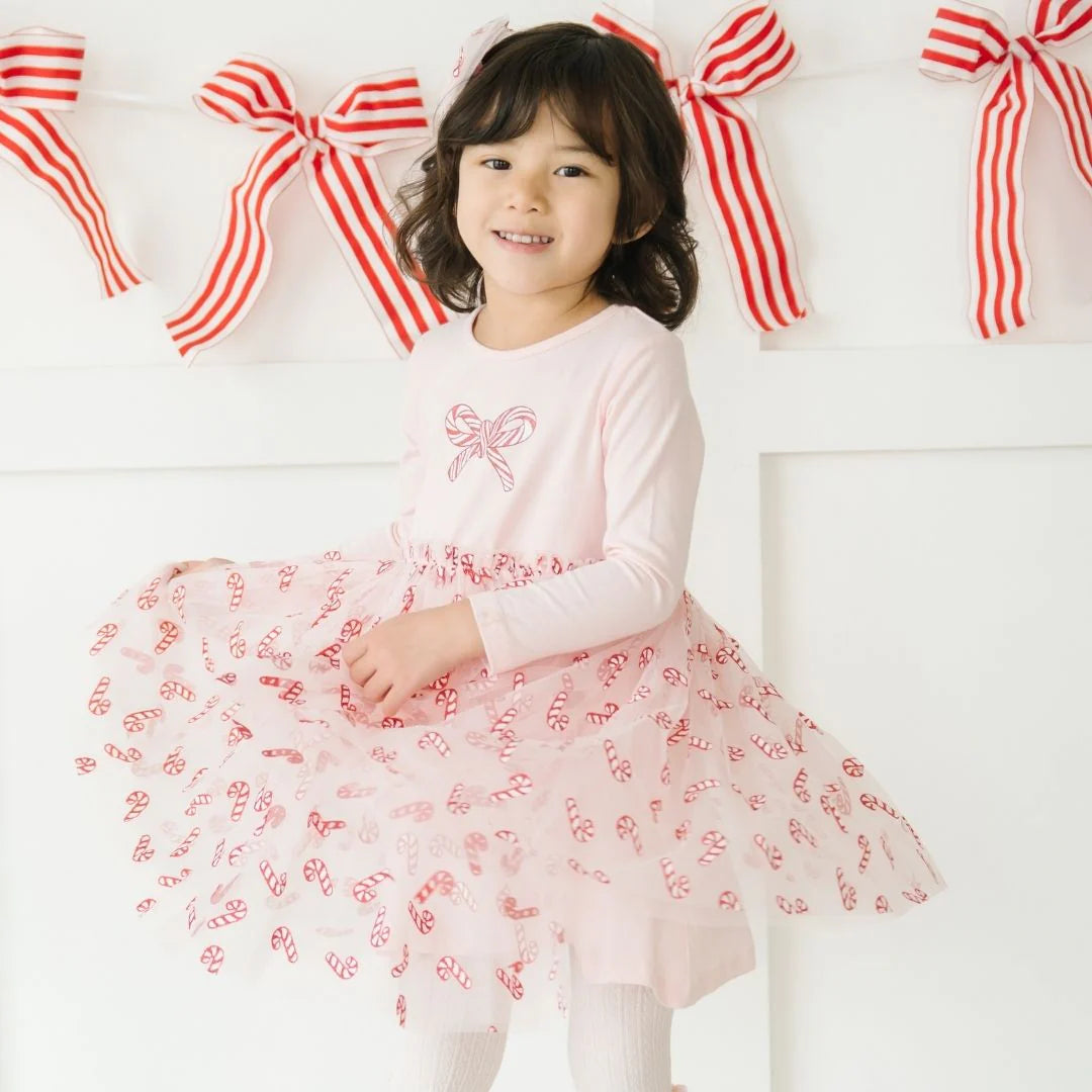 Candy Cane Confetti Christmas Tutu Dress