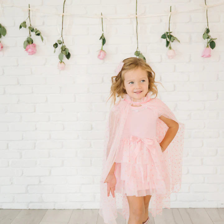 Flocked Heart Valentine's Day Tiered SS Tutu Dress