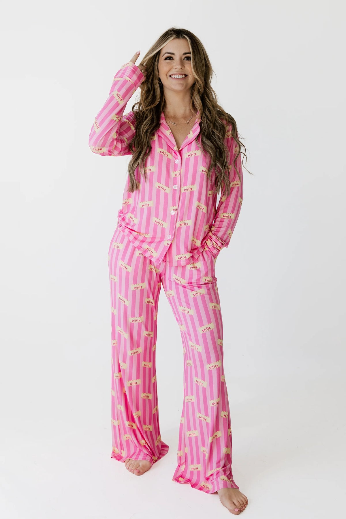 IMJ Butter Stripe Woman's Pajamas