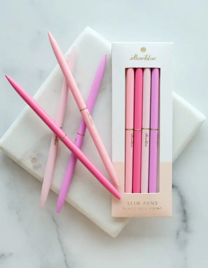 Slim Pens Set of 4 Pretty in Pink