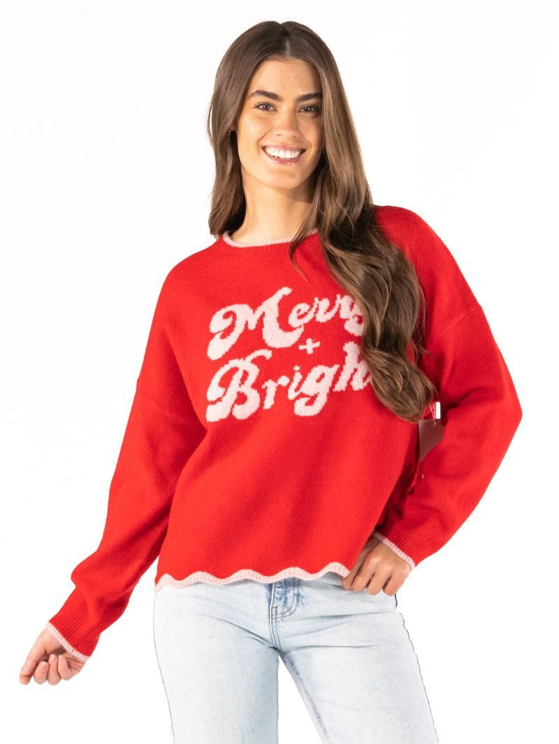Rosalie Merry & Bright Sweater Red/Pink