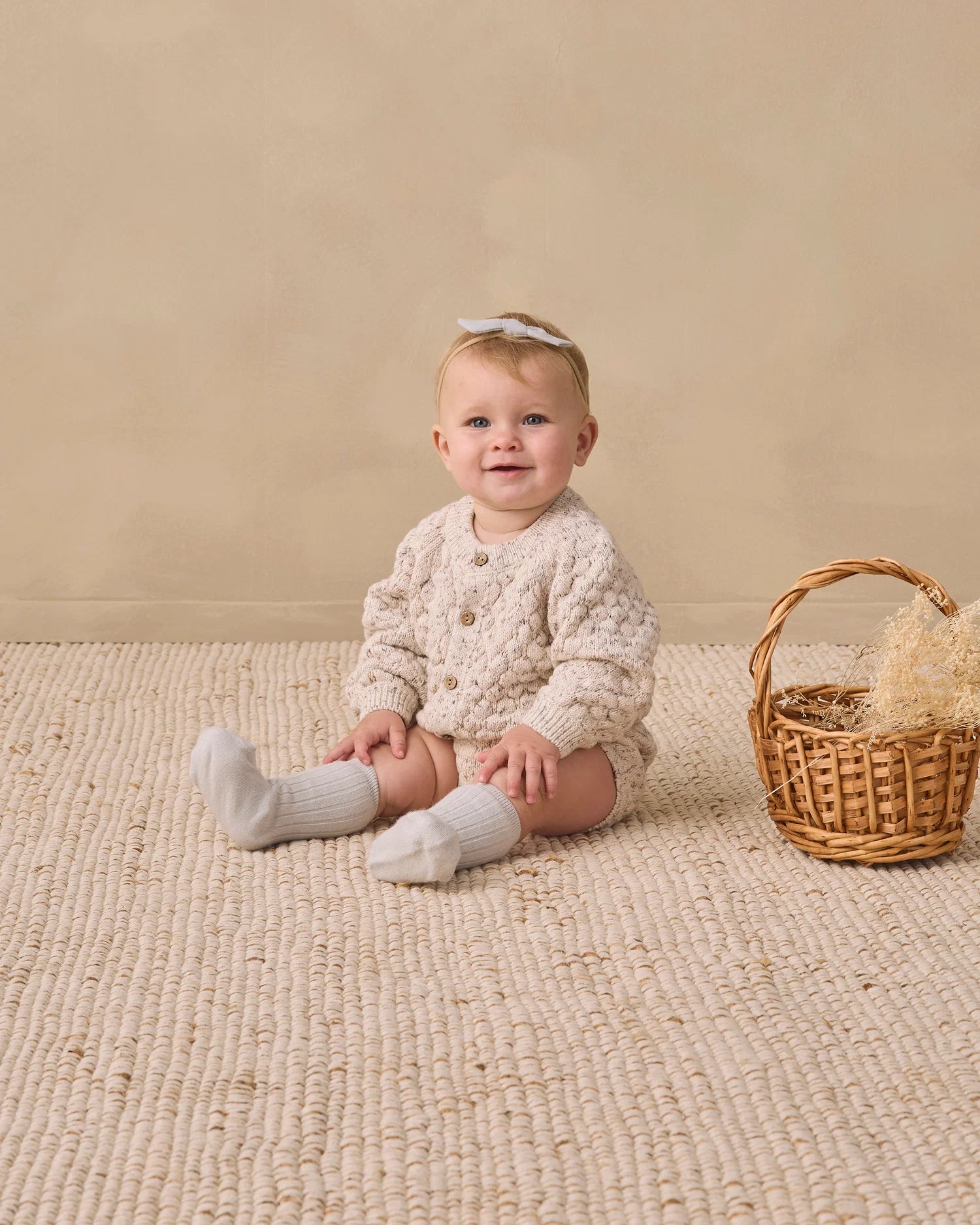 BUBBLE KNIT CARDIGAN NATURAL CONFETTI