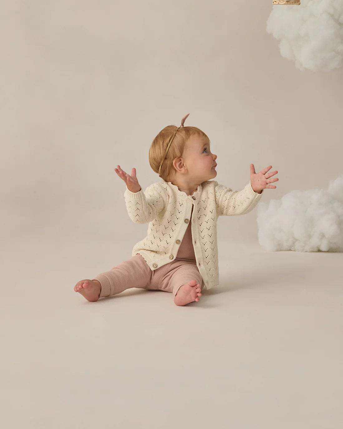 SCALLOPED CARDIGAN NATURAL