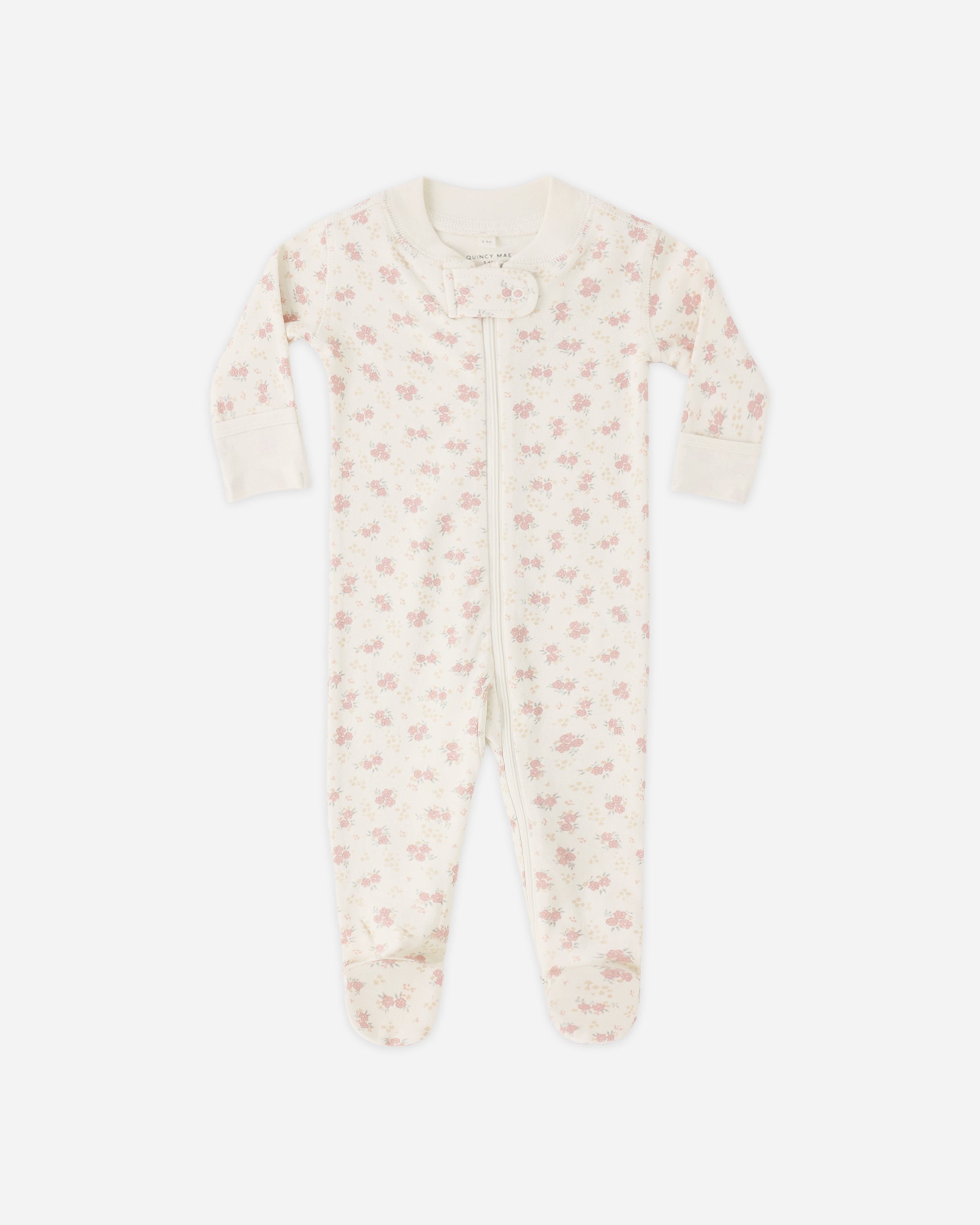 ZIP LONG SLEEVE SLEEPER FOOTIE FLOWER FIELD