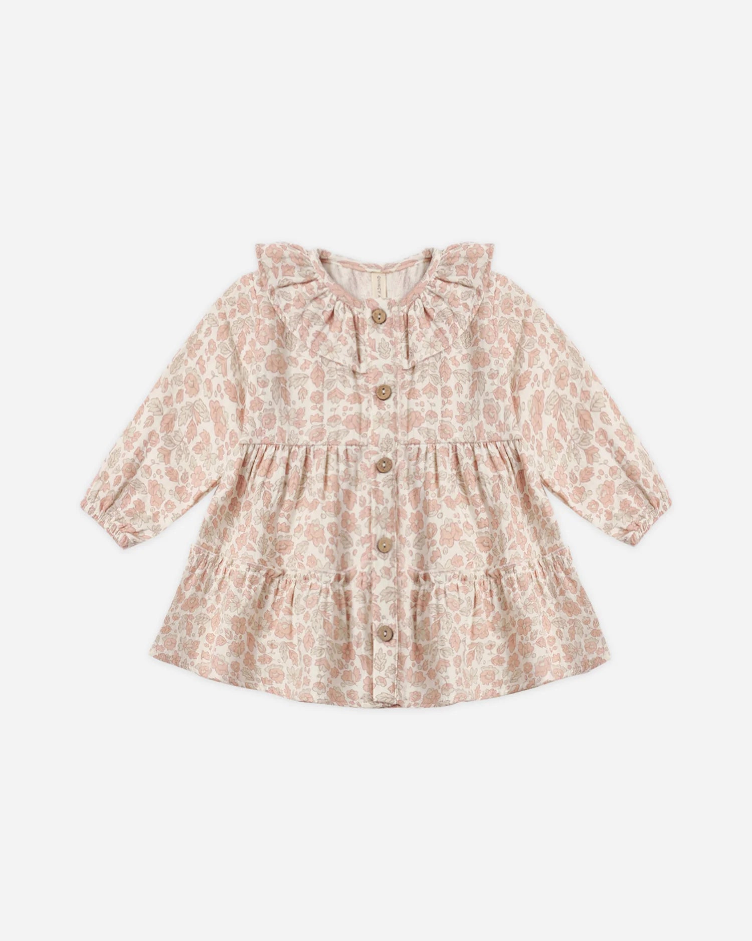 RUFFLE COLLAR BUTTON DRESS PINK BLOSSOM