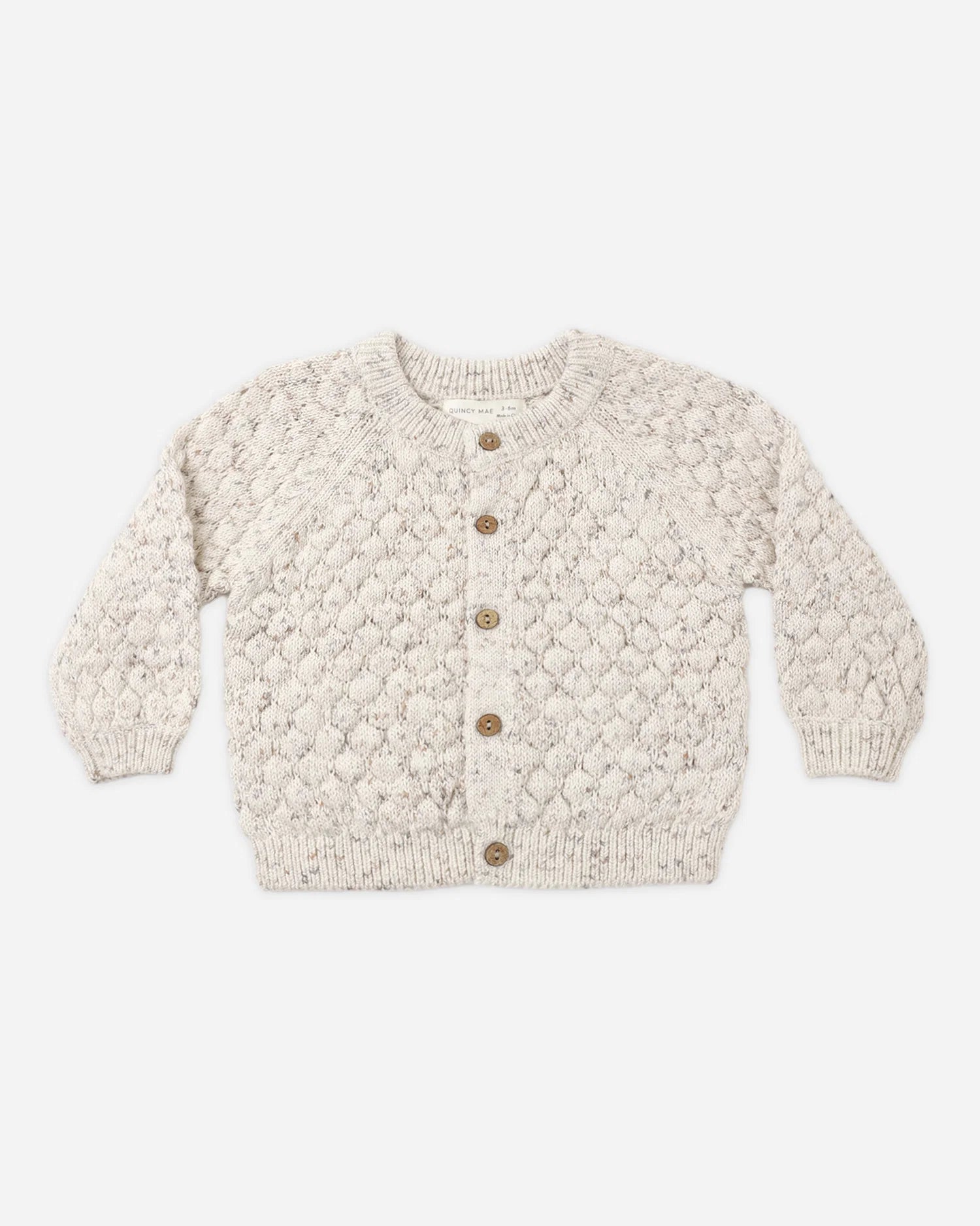 BUBBLE KNIT CARDIGAN NATURAL CONFETTI