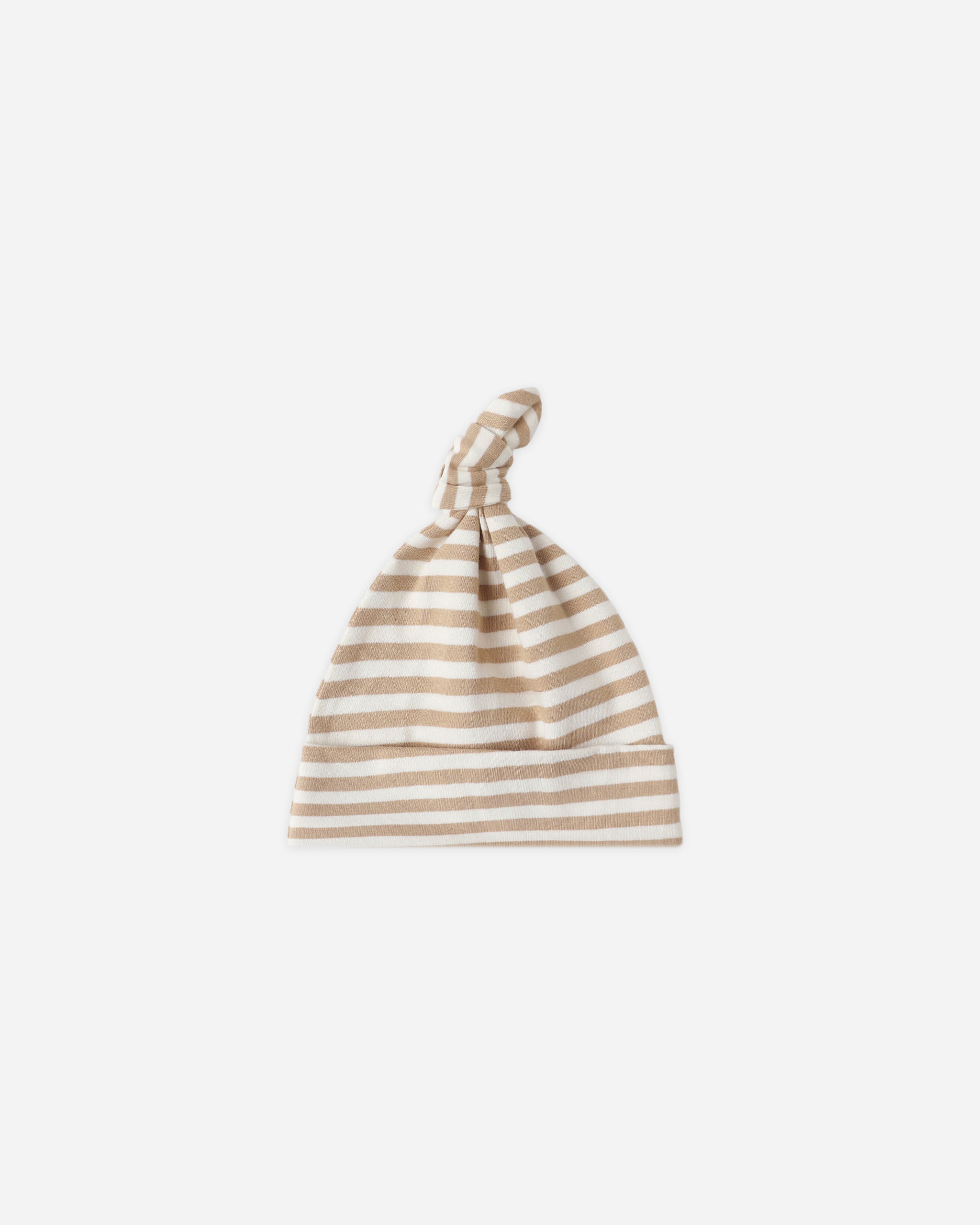 KNOTTED BABY HAT || GOLD STRIPE