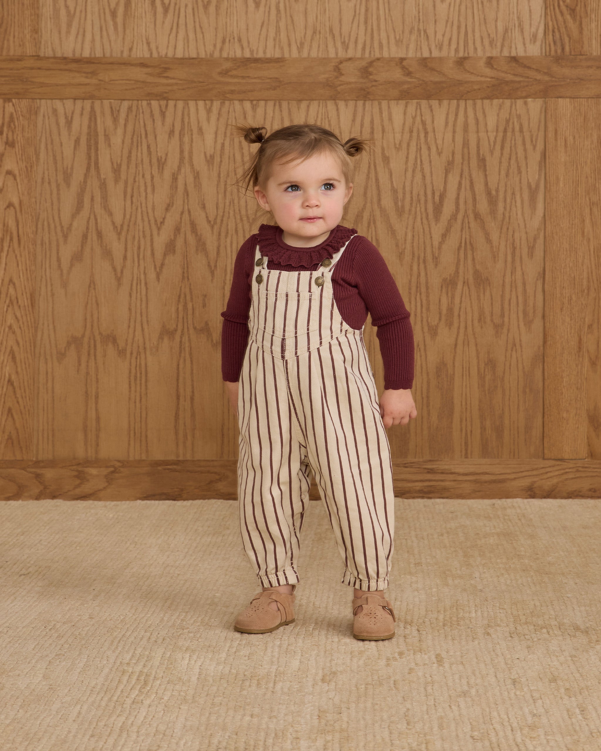 VINTAGE OVERALL || BURGUNDY STRIPE