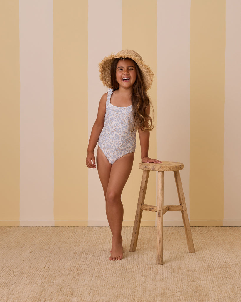 SCRUNCH ONE-PIECE || BLUE DITSY