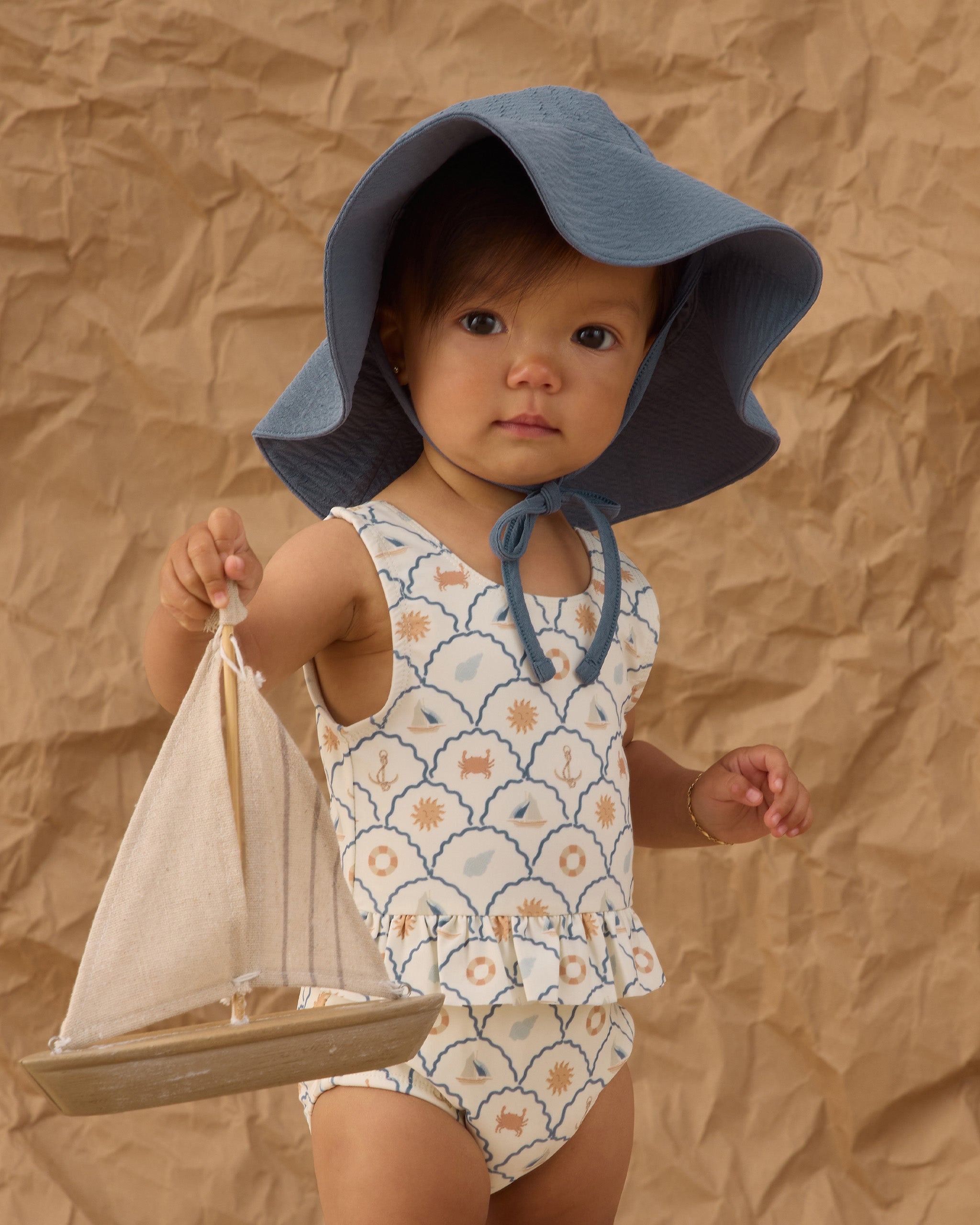 SKIRTED ONE-PIECE NAUTICAL