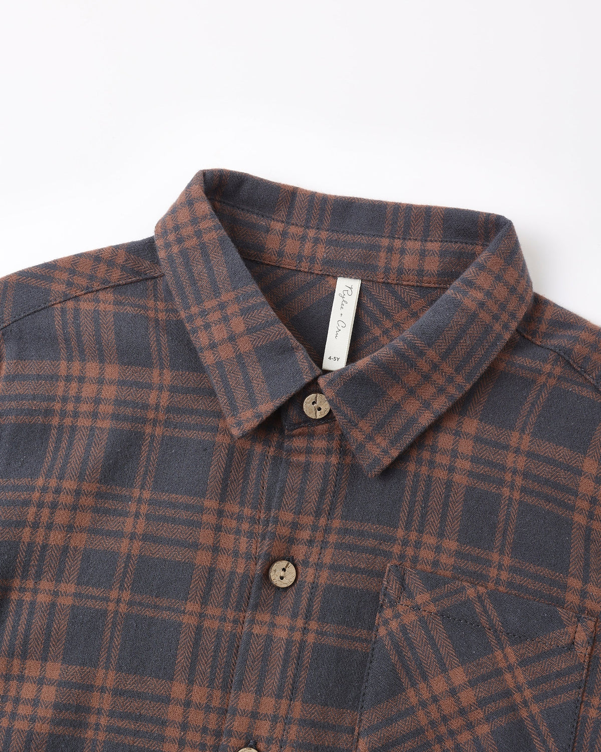 COLLARED LONG SLEEVE SHIRT VINTAGE PLAID
