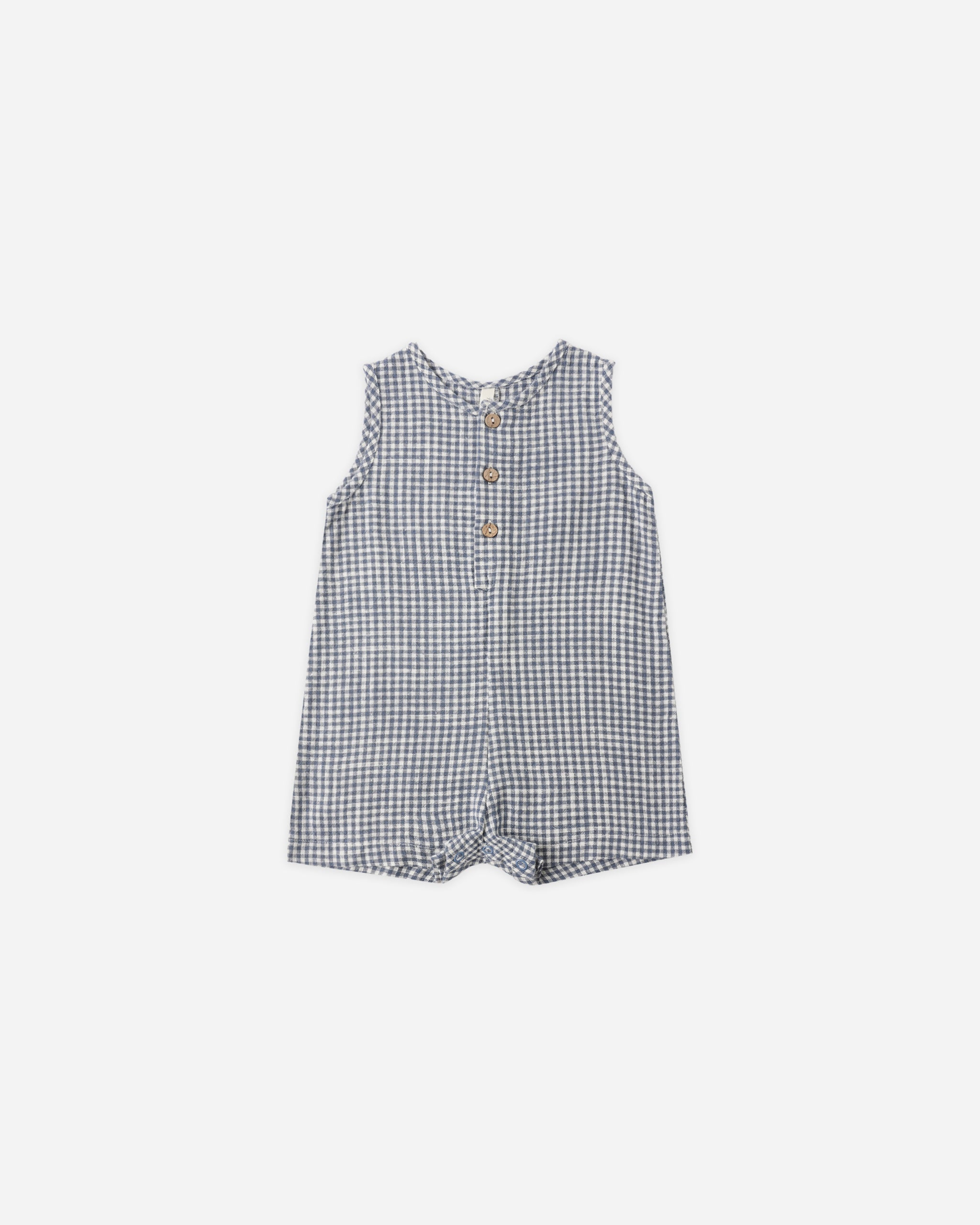 MAVRICK ROMPER MARINE GINGHAM – Pink Lemonade