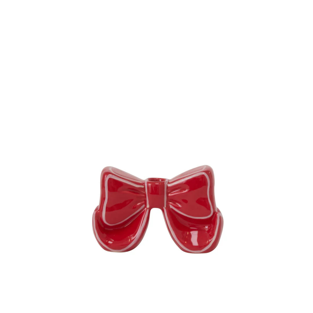 Big Red Bow Candle Holder
