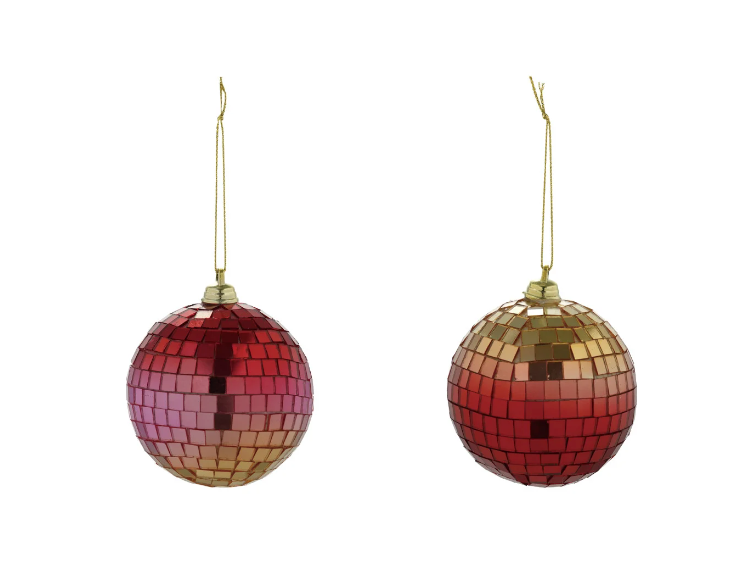 Foam & Glass Mirror Ball Ornament
