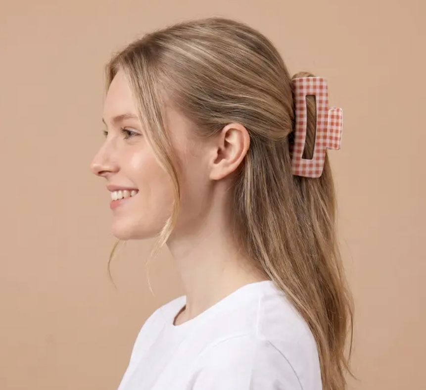 Claw Clip - Maple Gingham