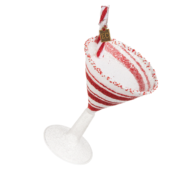 Glitter Pop Peppermint Cocktail Ornament