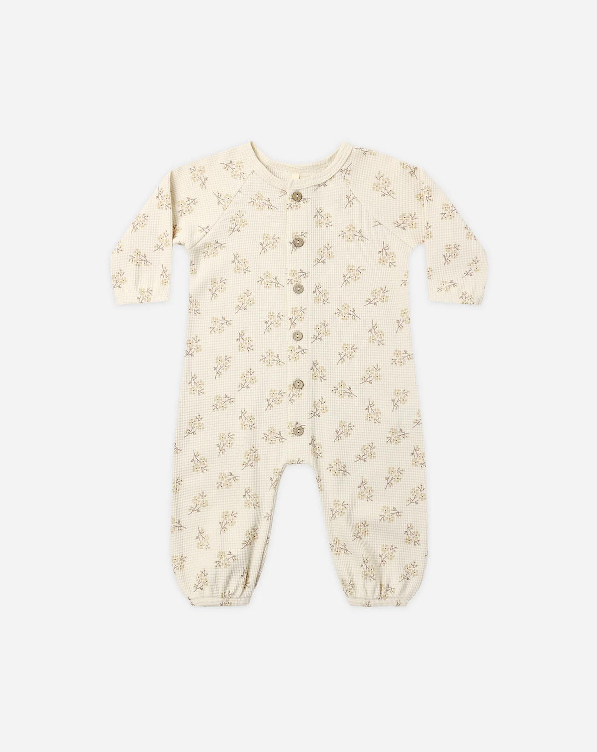 WAFFLE LONG SLEEVE JUMPSUIT MEADOW