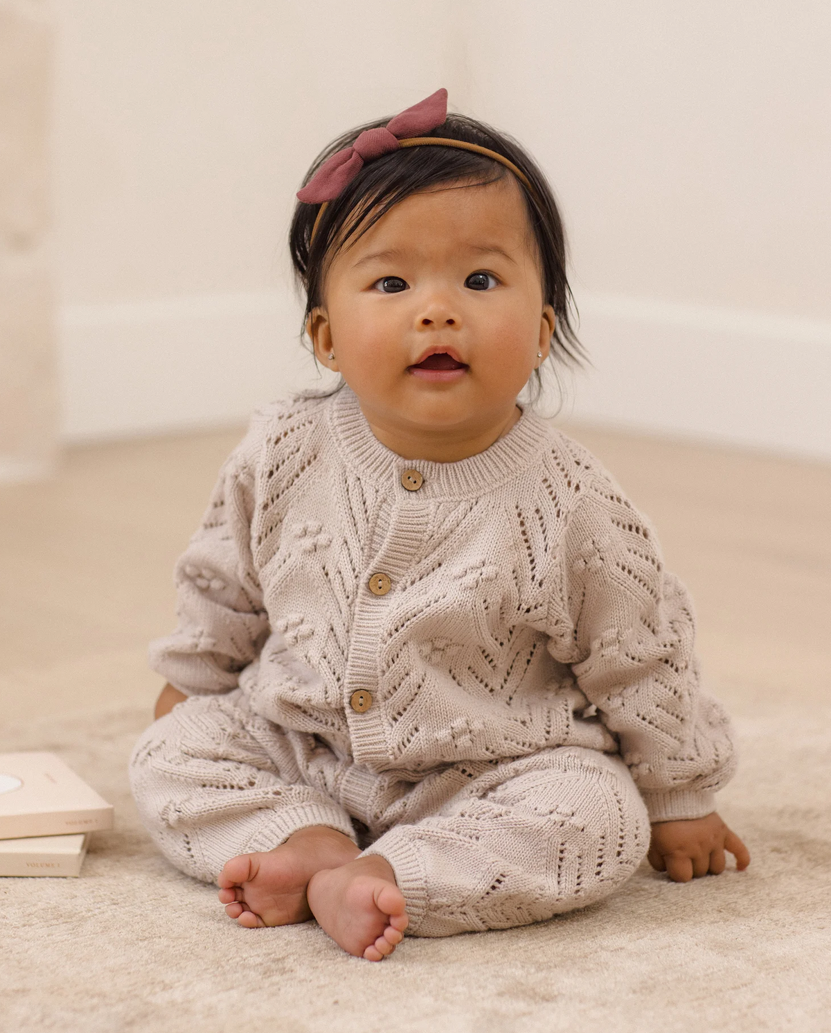 LONG SLEEVE BUBBLE ROMPER LILAC MIST