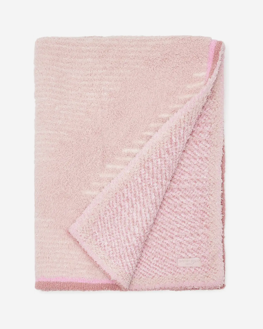BFD Swan Stroller Blanket Dusty Rose