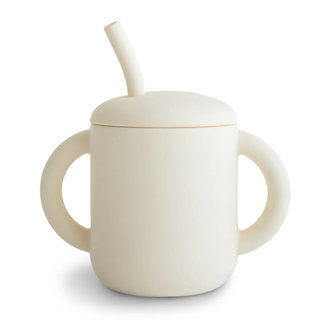 Mushie Silicone Training Cup w/Straw