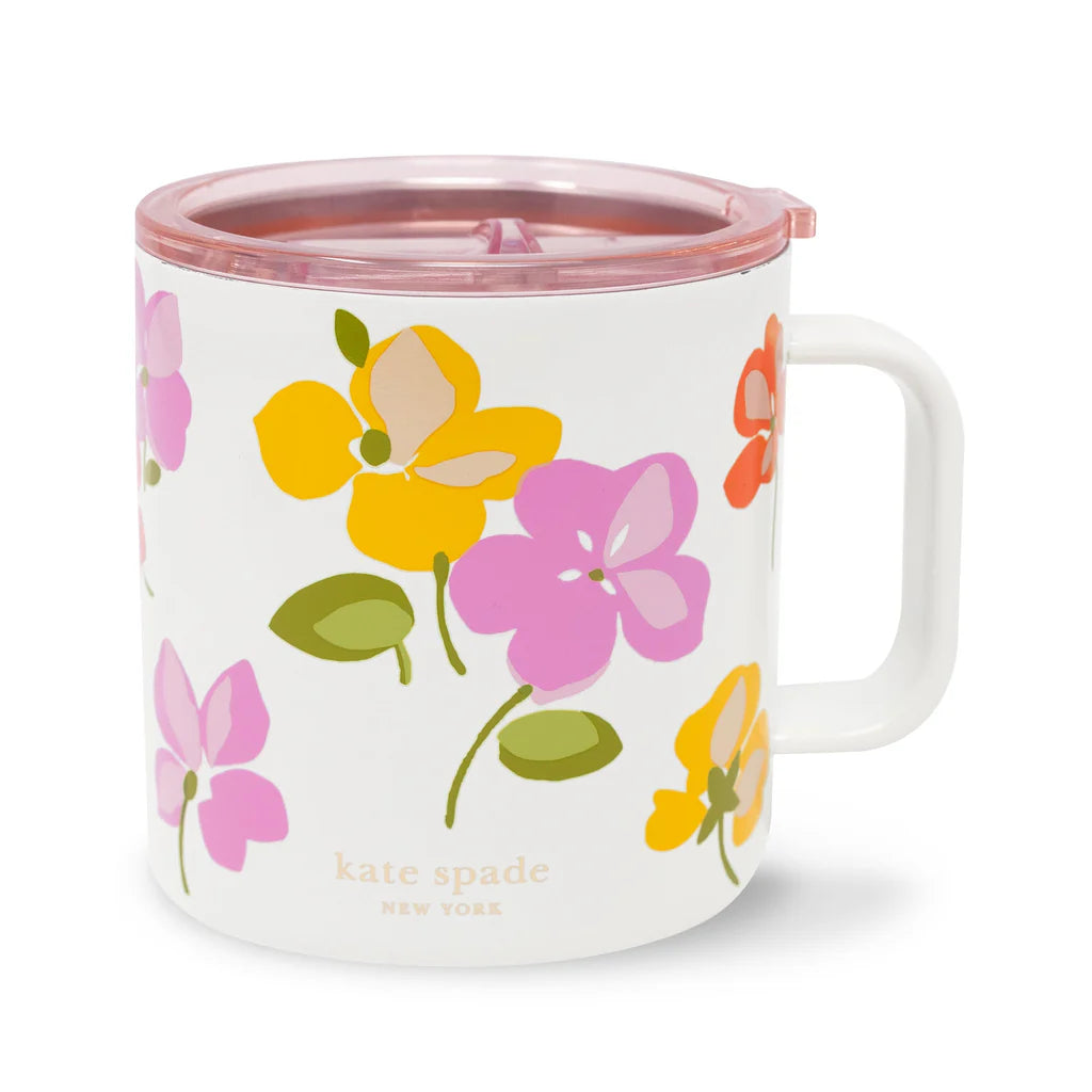 Kate Spade Coffee Mug Spring Pansies