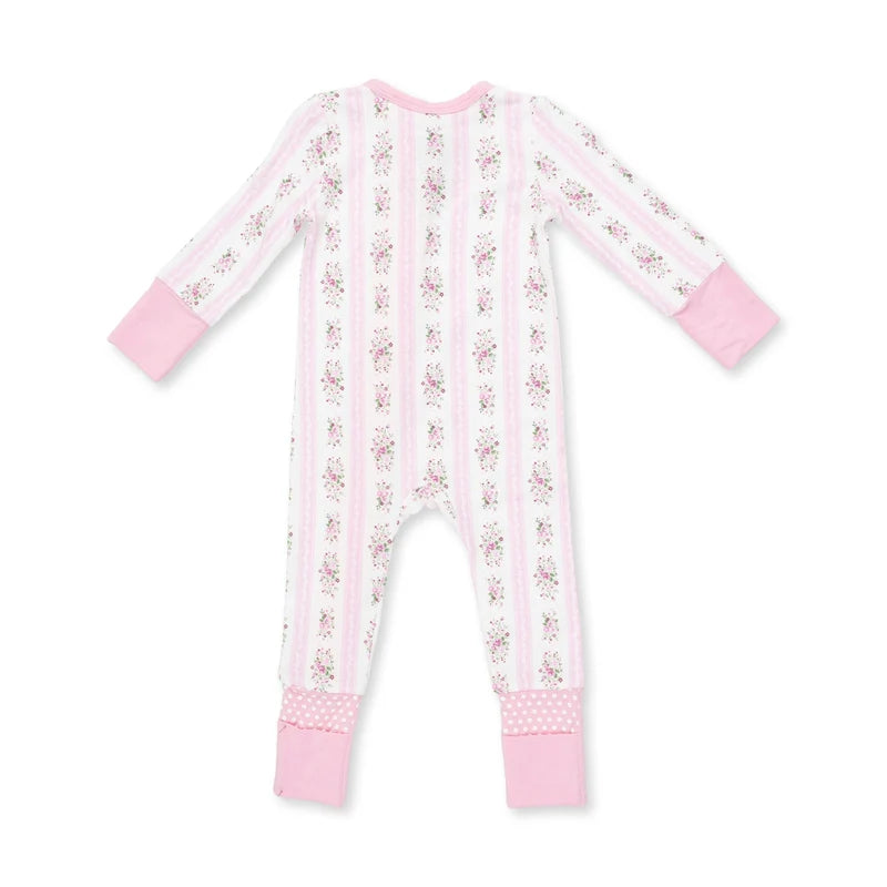 Bella Rose Stripe - Convertible Romper