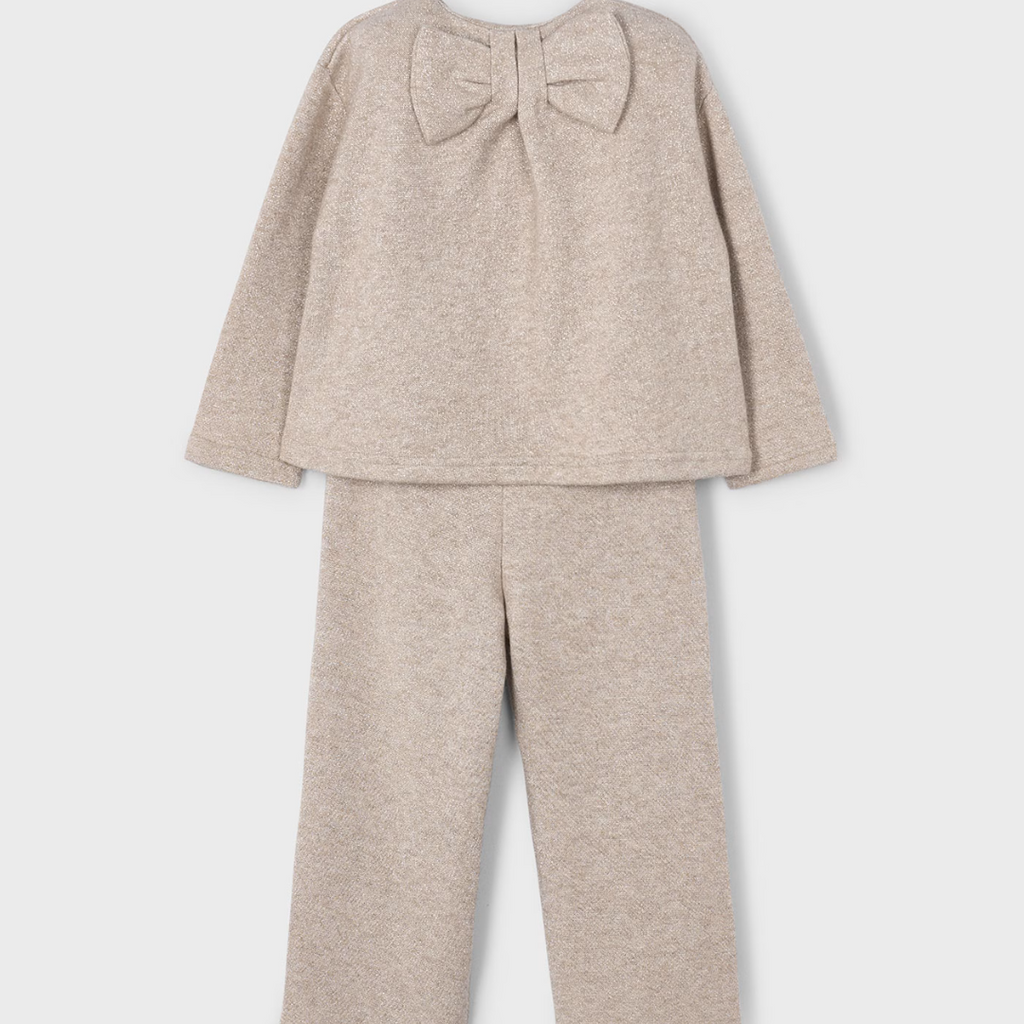 Mayoral Knit Sweater Set W Bow Back