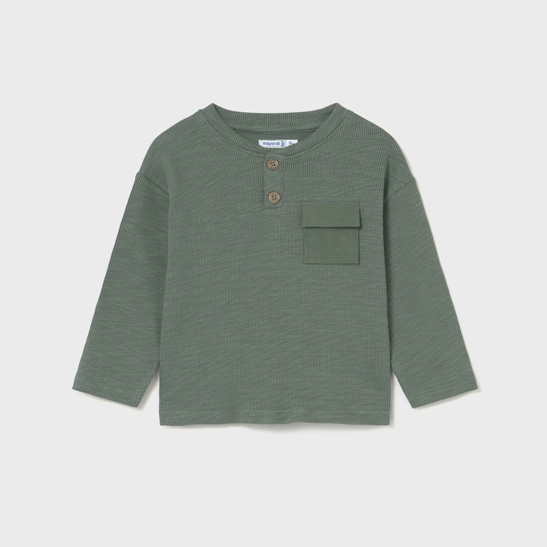 Mayoral Knit L/S Tee Spruce