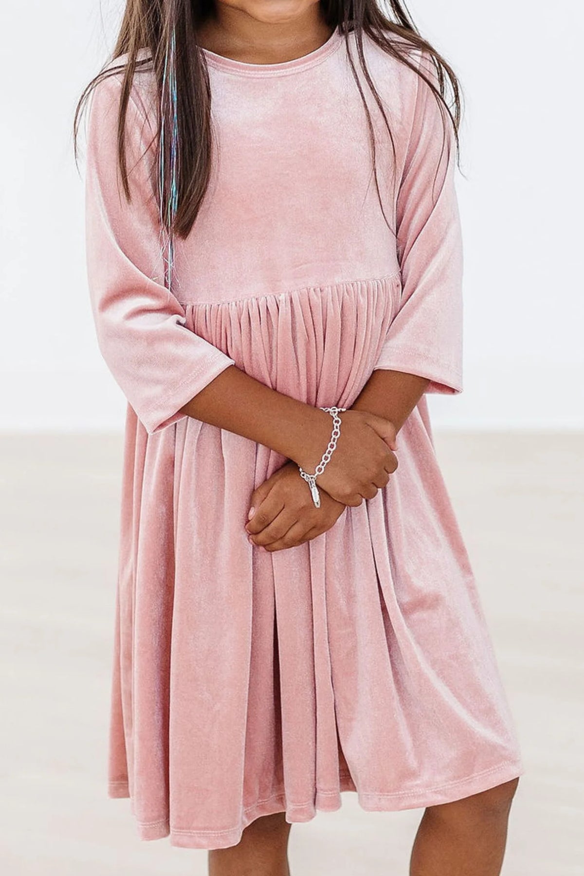 Vintage Pink Velvet Dress