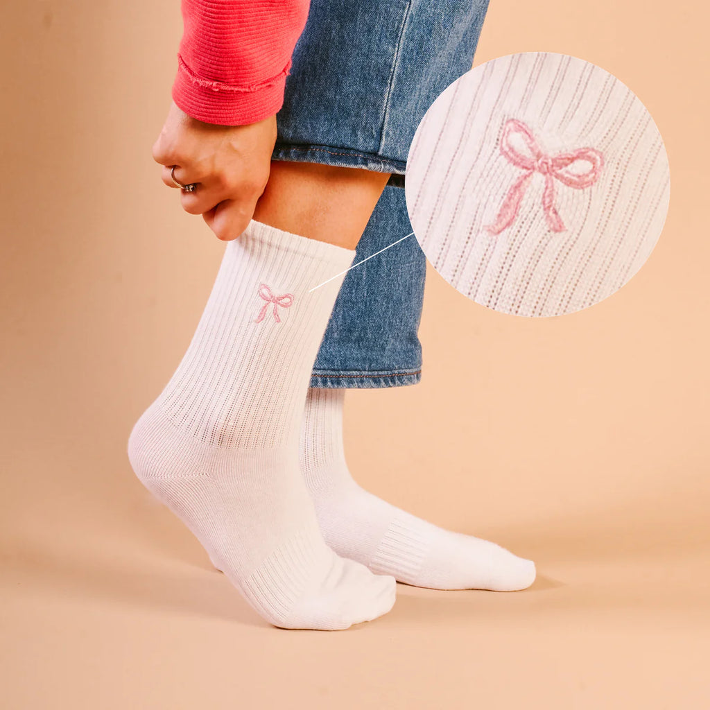Embroidered Crew Socks