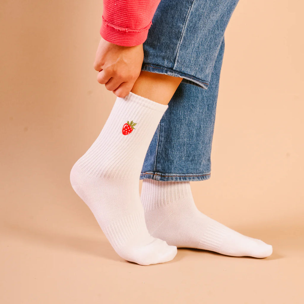 Embroidered Crew Socks