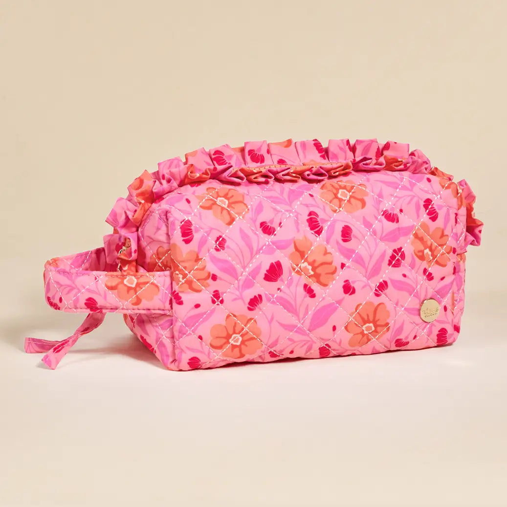 Essentials Quilted Cosmetic Pouch